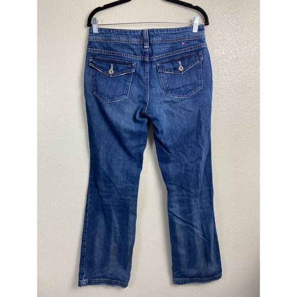 Tommy Hilfiger Womens Y2K Blue Wide Leg Jeans size 6 denim 90s Classic Cotton - Picture 2 of 16